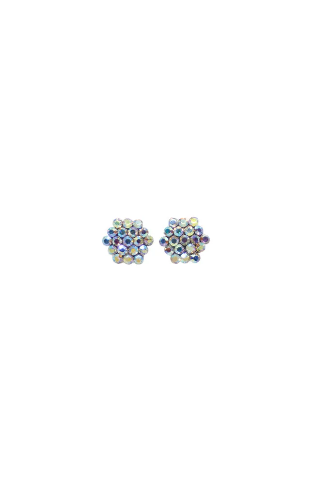 AB Cluster Pierced Earrings