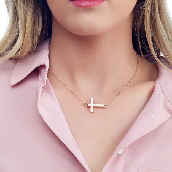 Acrylic Cross Necklace (WS)