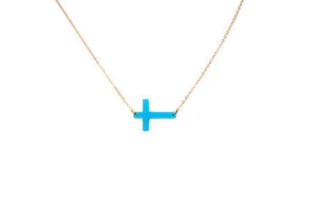 Acrylic Cross Necklace (WS)