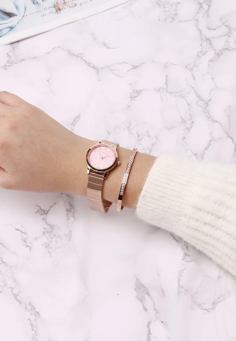 Aireen Rose Gold  Metal  Watch (Salmon)