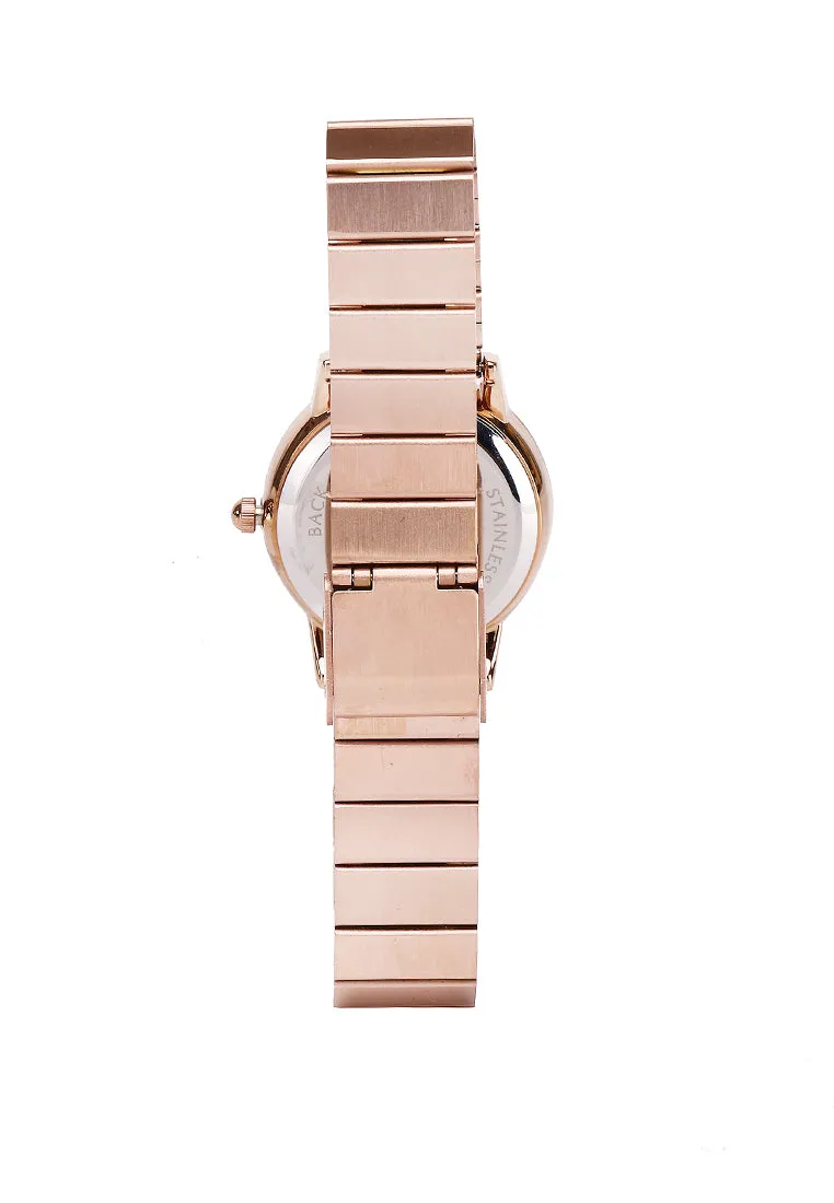 Aireen Rose Gold  Metal  Watch (Salmon)