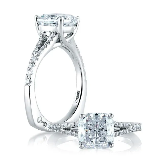 A.Jaffe Engagement Rings Classic Crossover Cushion Engagement Ring MES578/220