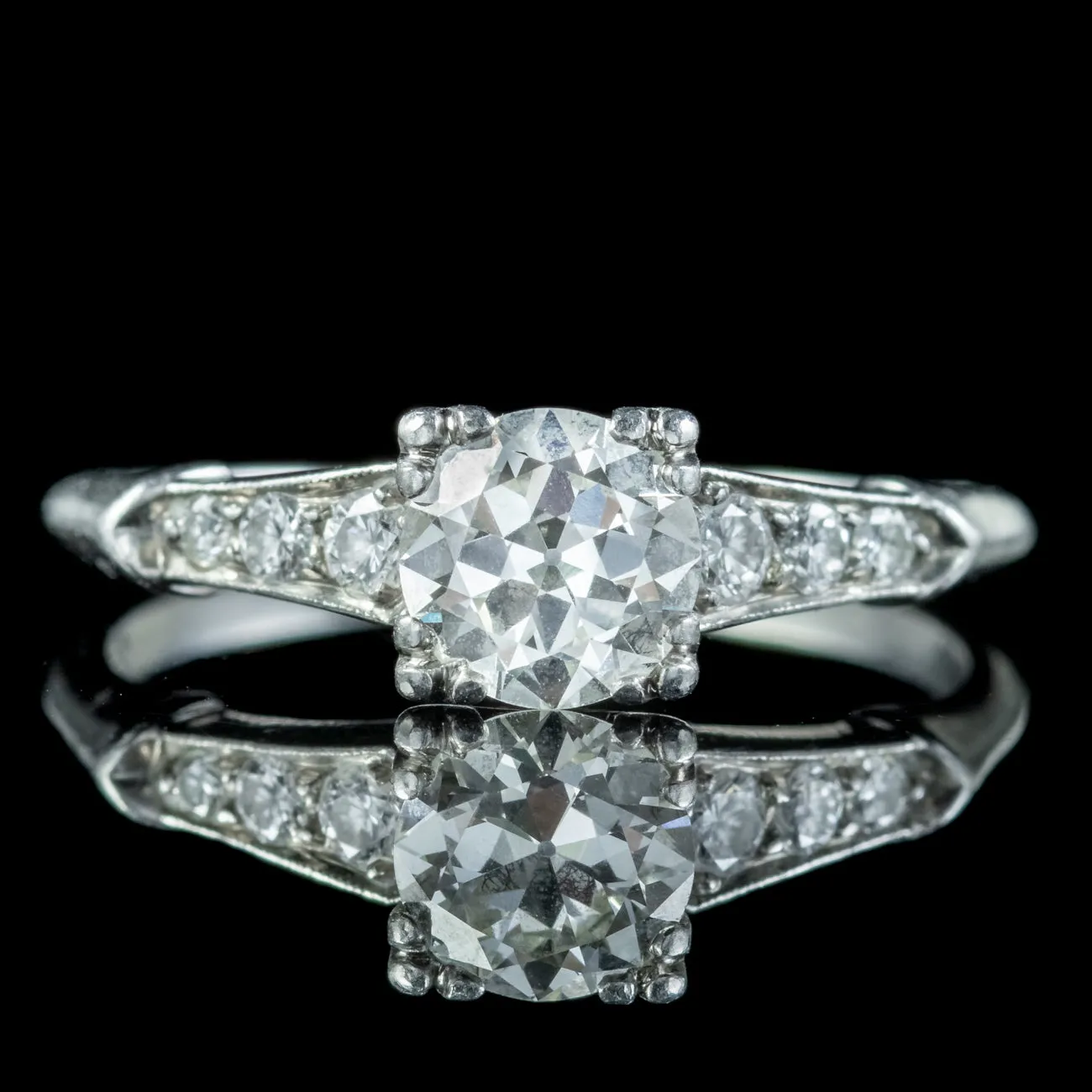 Art Deco Diamond Solitaire Ring 1ct Of Diamond Circa 1920