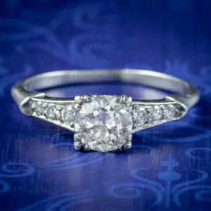 Art Deco Diamond Solitaire Ring 1ct Of Diamond Circa 1920