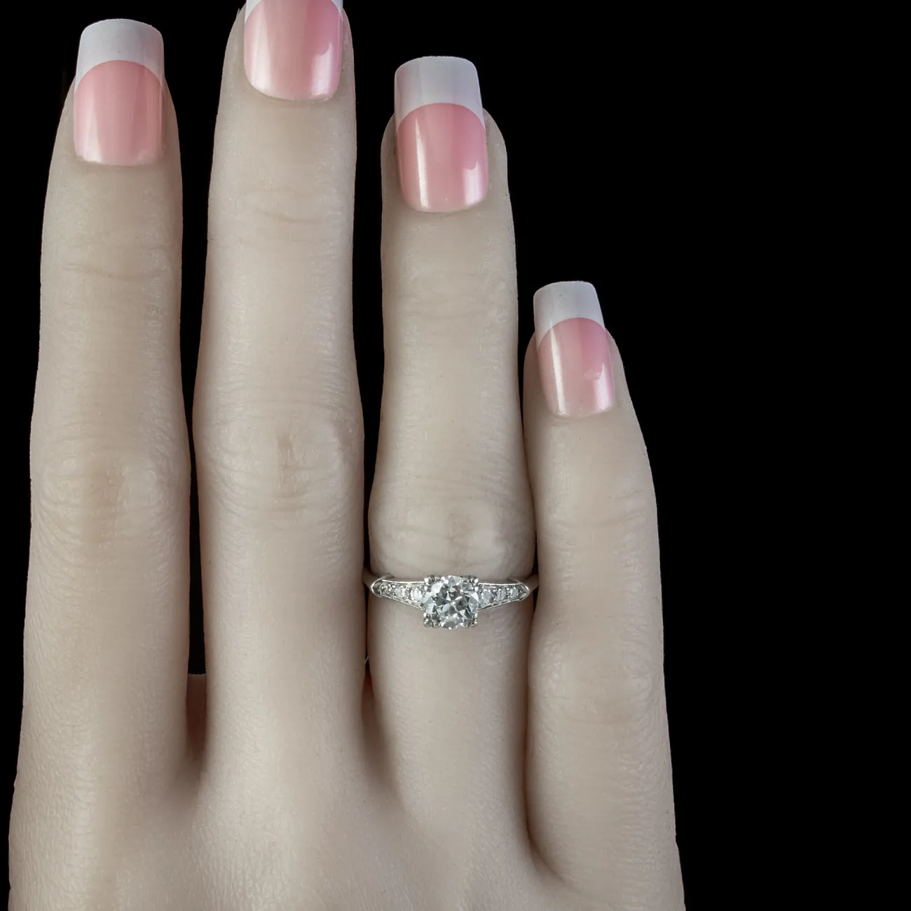 Art Deco Diamond Solitaire Ring 1ct Of Diamond Circa 1920