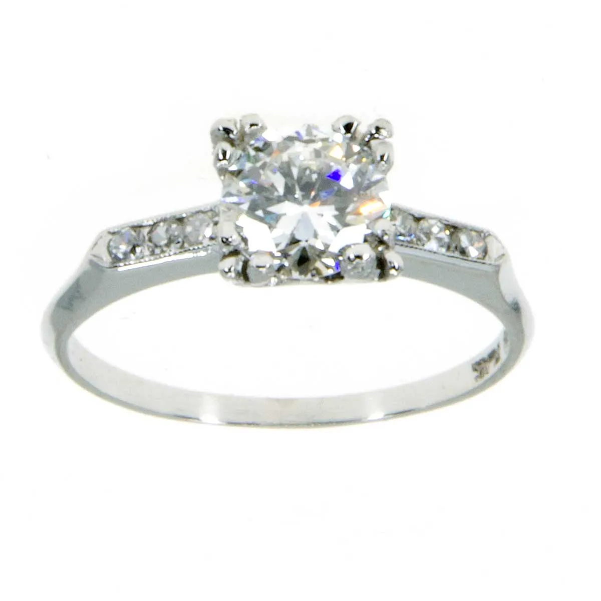 Art Deco Platinum Diamond Engagement Ring