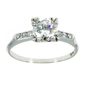 Art Deco Platinum Diamond Engagement Ring
