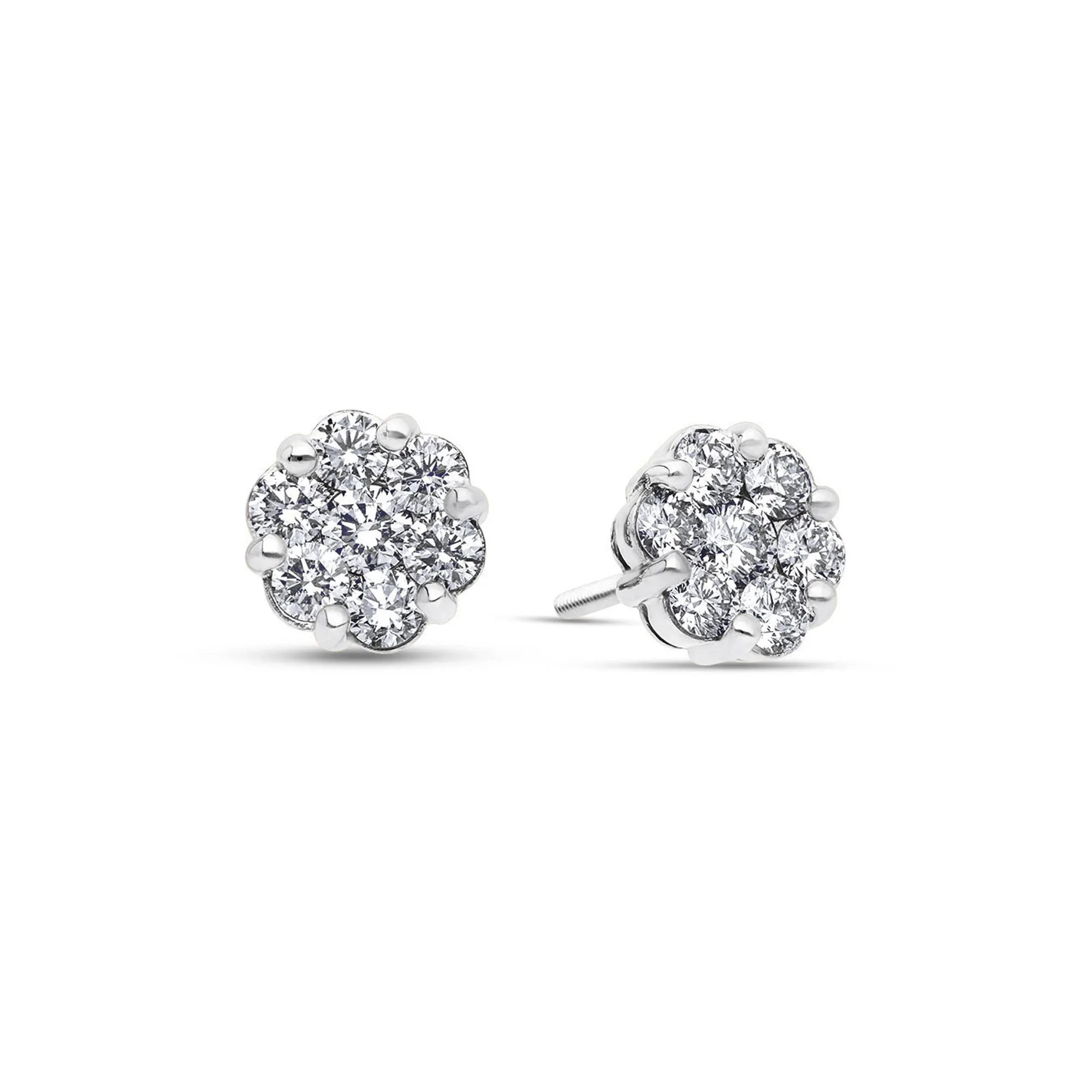Baby Dax Diamond Cluster Earrings