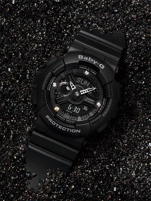 Baby-G 35th-Anniversary Diamond-Index Black Watch