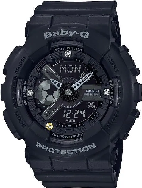 Baby-G 35th-Anniversary Diamond-Index Black Watch