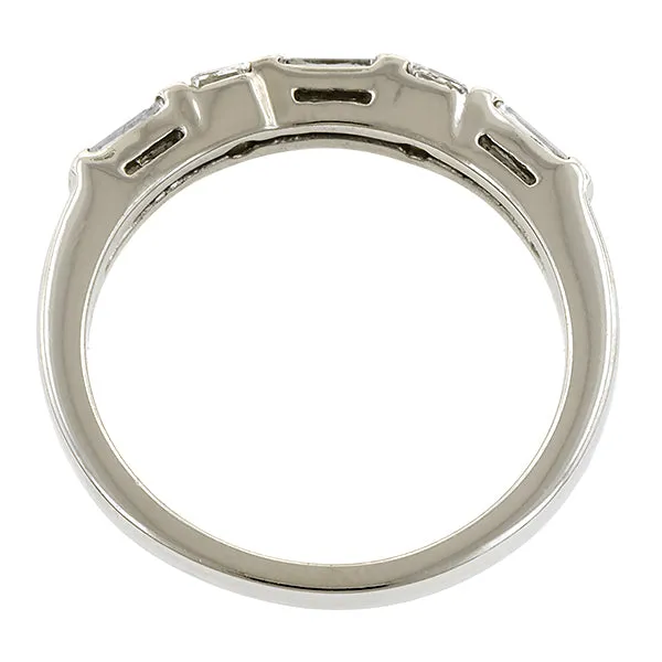 Baguette & Square Diamond Wedding Band