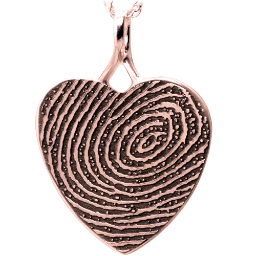 B&B Heart Fingerprint Pendant