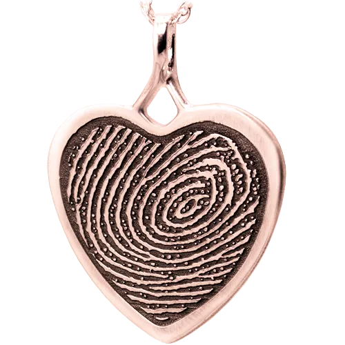 B&B Heart Fingerprint Pendant