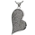 B&B Teardrop Heart Fingerprint Pendant