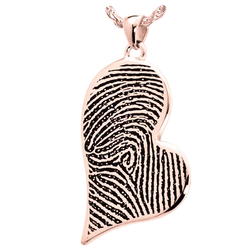 B&B Teardrop Heart Fingerprint Pendant