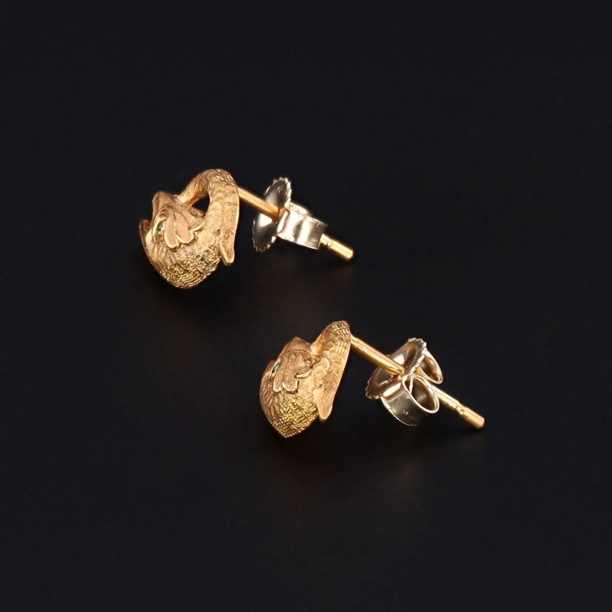 Basilisk Earrings | 14k Gold & Demantoid Garnet Earrings