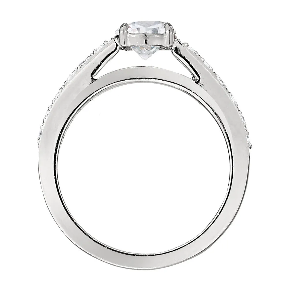 Bead Edge Diamond Wedding Ring