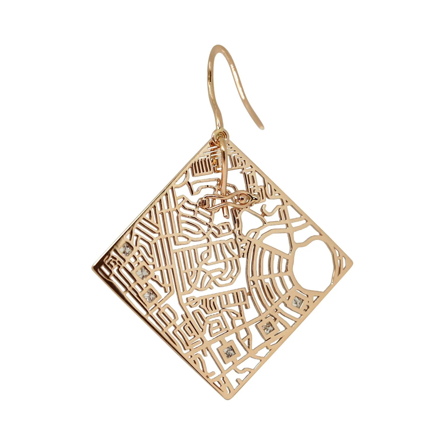 Bespoke Map Earrings