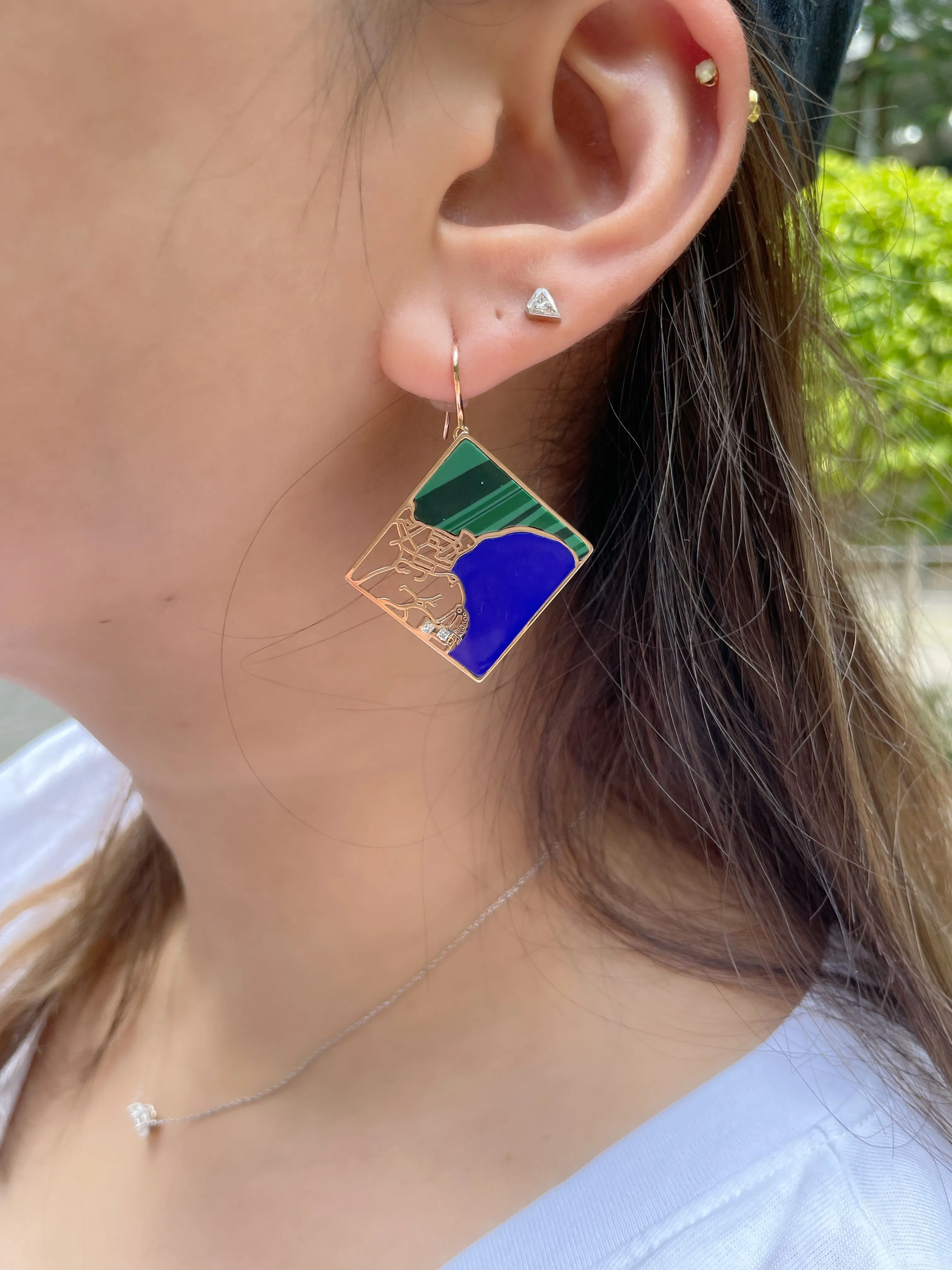 Bespoke Map Earrings