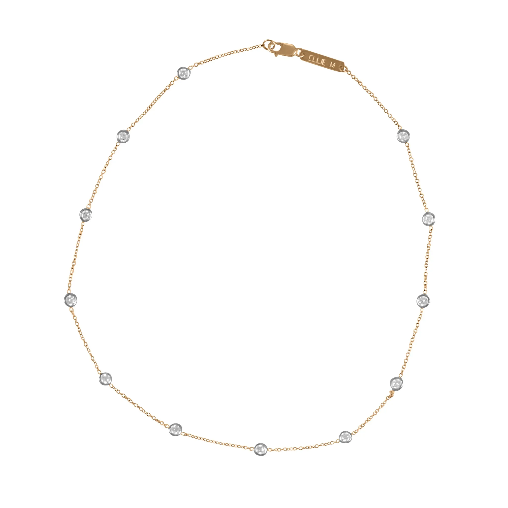 Bezel Set Diamond Necklace