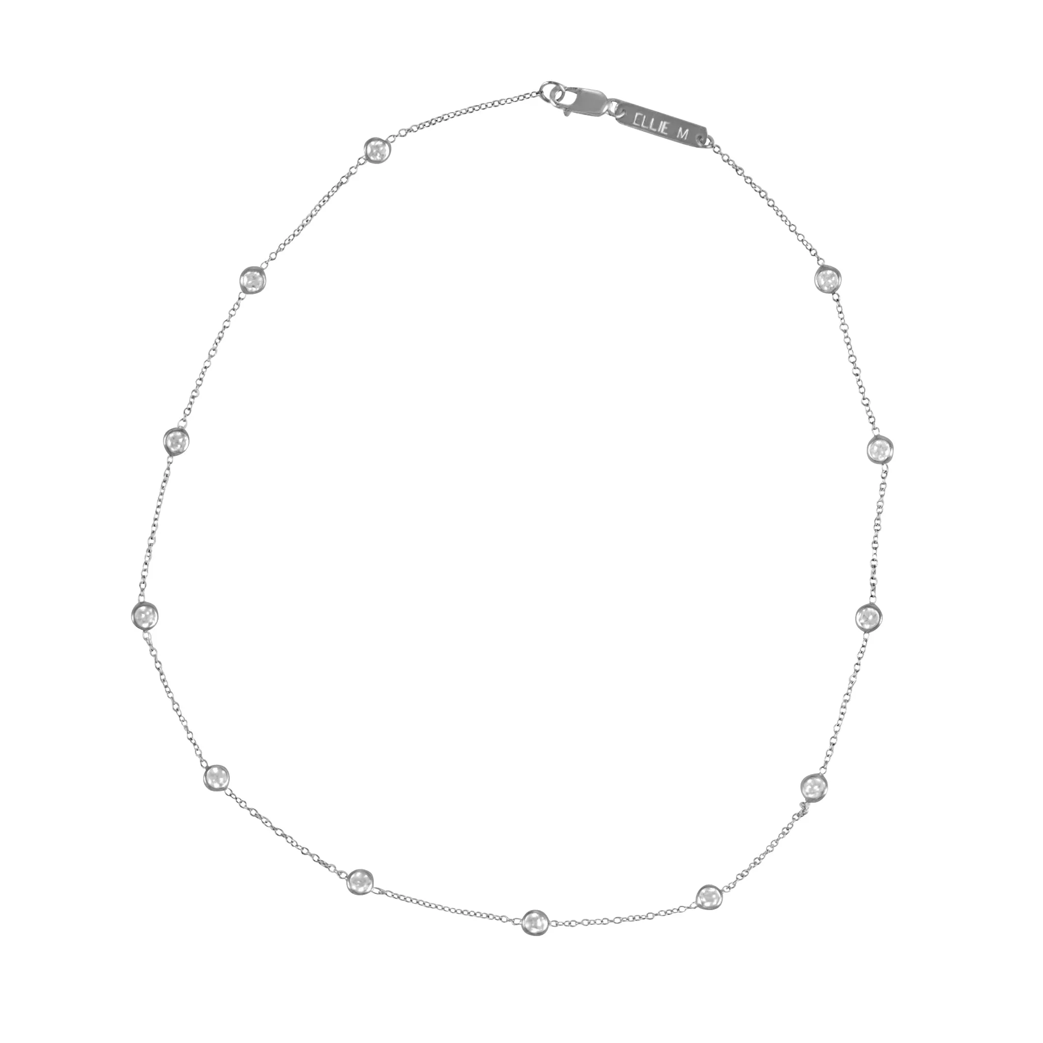 Bezel Set Diamond Necklace