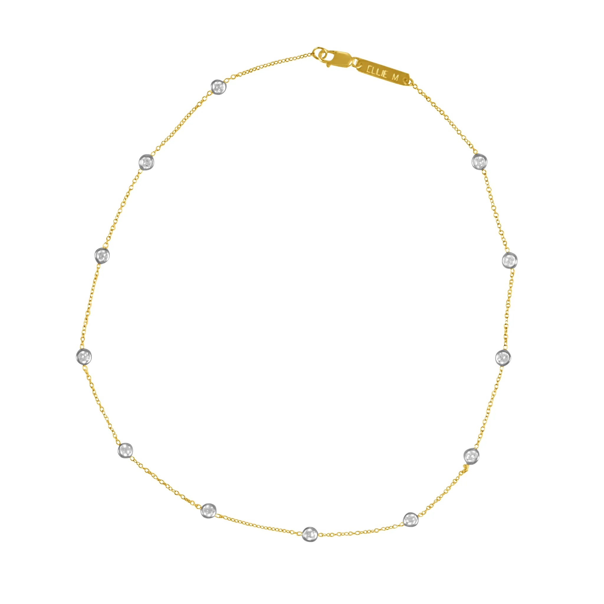 Bezel Set Diamond Necklace