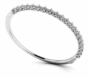 Blossoming Florals Lab-Grown Diamond Bangle with 1.44 ct.(finished) 2.5mm