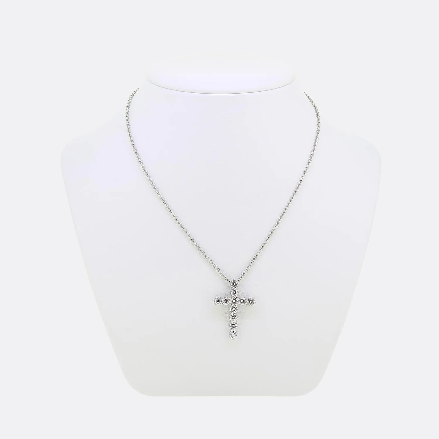 Boodles 2.80 Carat Diamond Cross Pendant Necklace