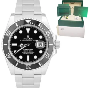 BRAND NEW JAN. 2022 Rolex Submariner 41 Date Steel Black Ceramic Watch 126610 LN