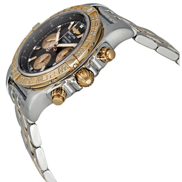 Breitling Chronomat Black Dial Automatic Two-tone Men's Watch CB0110AA/B968 CB0110AA-B968-357C