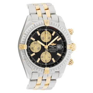 Breitling Stainless Steel 18K Yellow Gold Chronomat Evolution B13356