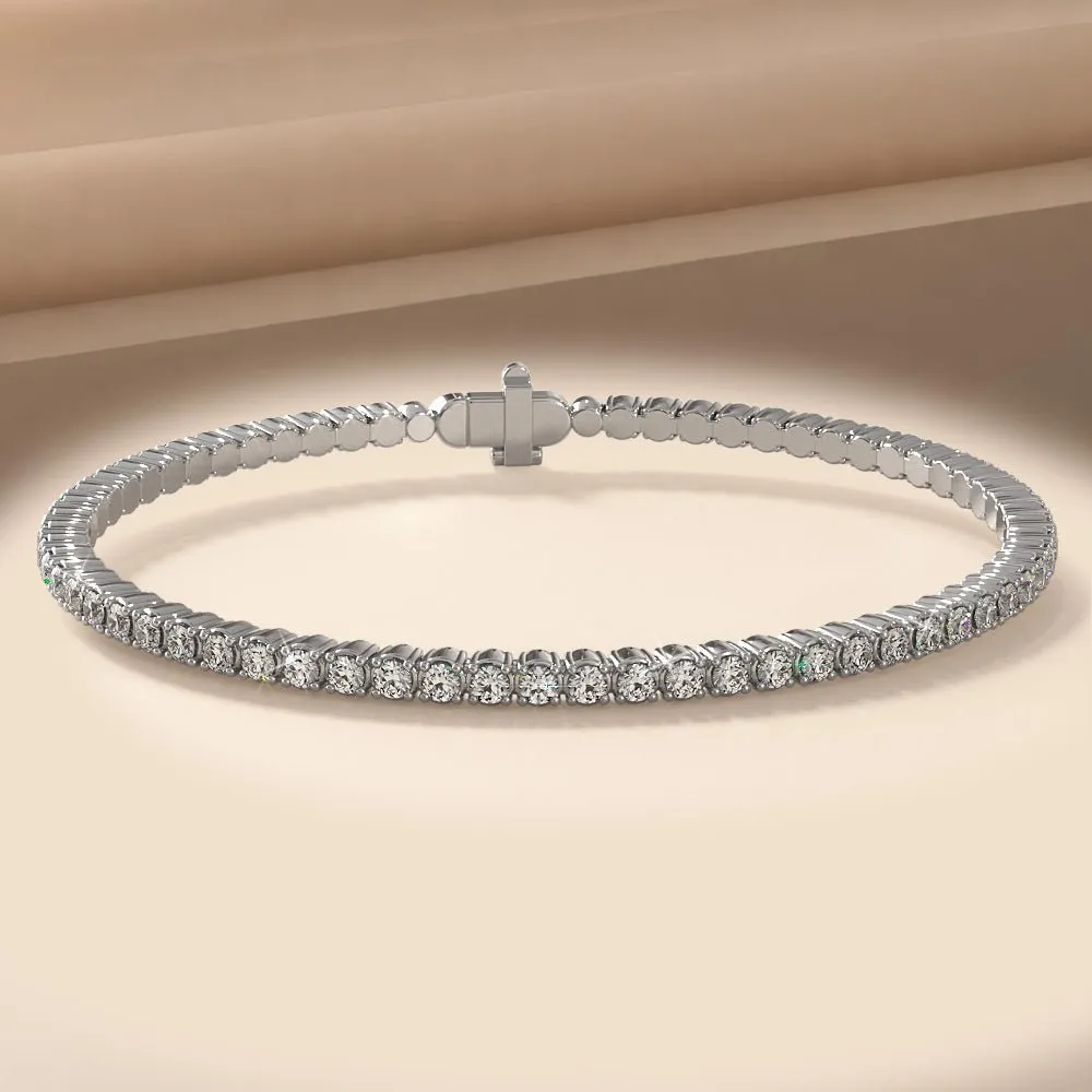 Brilliant Cut Round Flexible Bangle Diamond  with 2.46 ct.(finished) 2.2mm