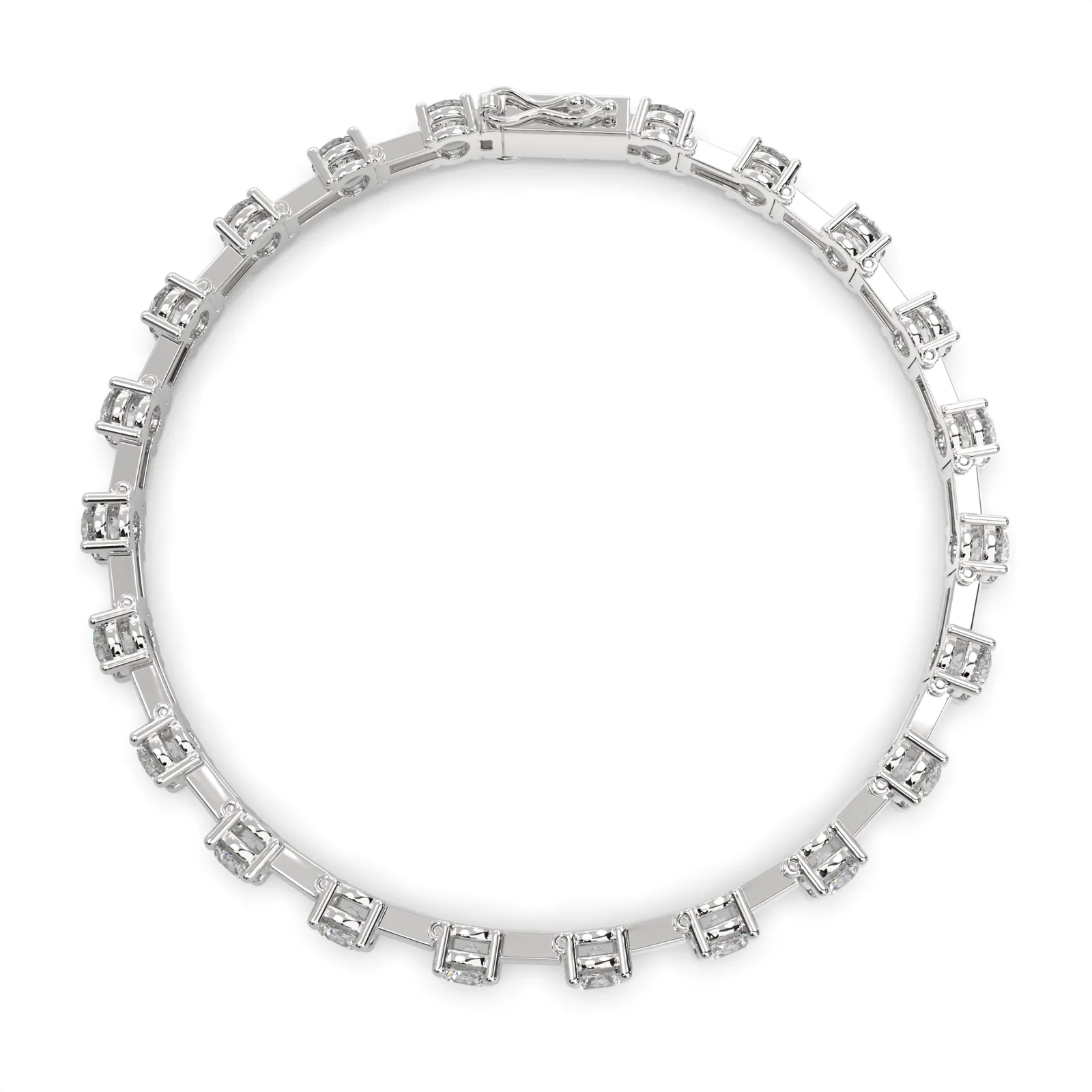Brunhilde Round Cut Diamond Tennis Bracelet Prong Set (6 ctw)
