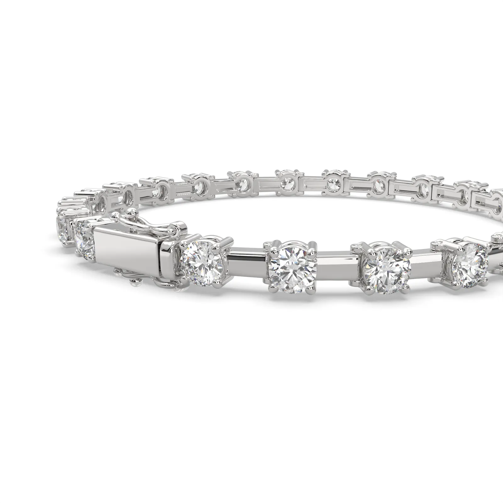 Brunhilde Round Cut Diamond Tennis Bracelet Prong Set (6 ctw)