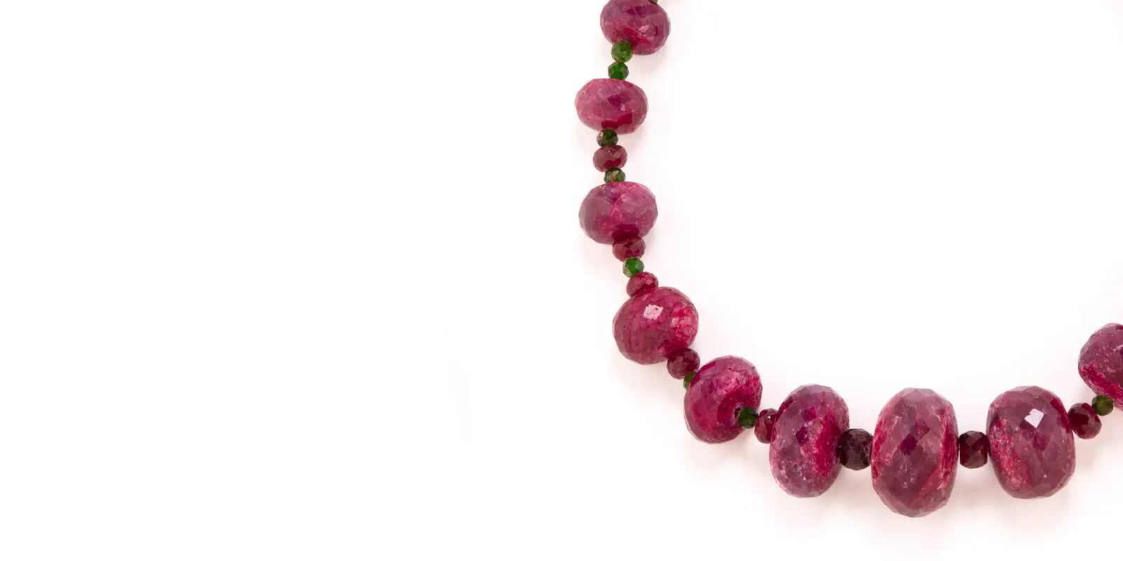 Bubbles i ruby necklace