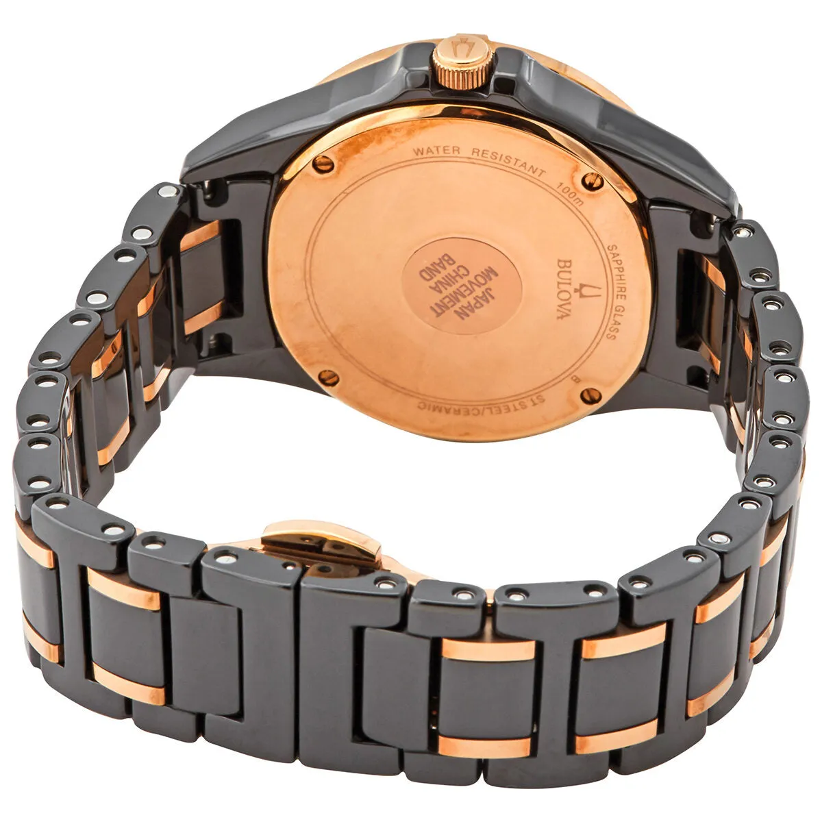 Bulova Marine Star Black Mother of Pearl Diamond Dial Ladies Watch 98R242