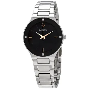 Bulova Millennia Black Mother of Pearl Dial Ladies Watch 96R231