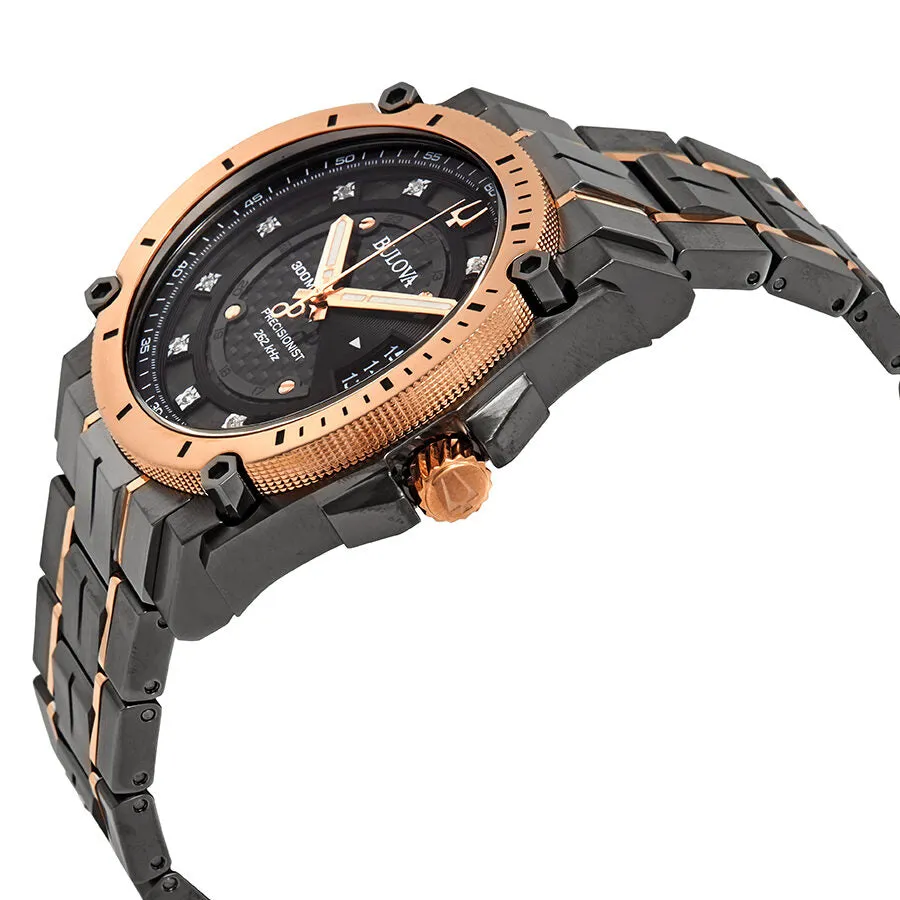 Bulova Precisionist Diamond Black Dial Men's Watch 98D149