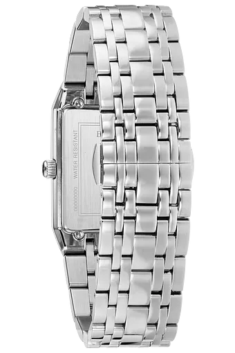 Bulova Quadra Quartz Diamond Black Dial Men's Watch 96D145
