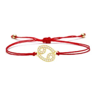 Cancer Zodiac Red String Protection Bracelet