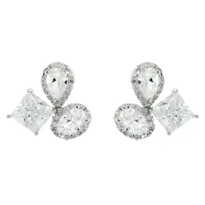 Carlotta Cluster CZ Stud Earrings