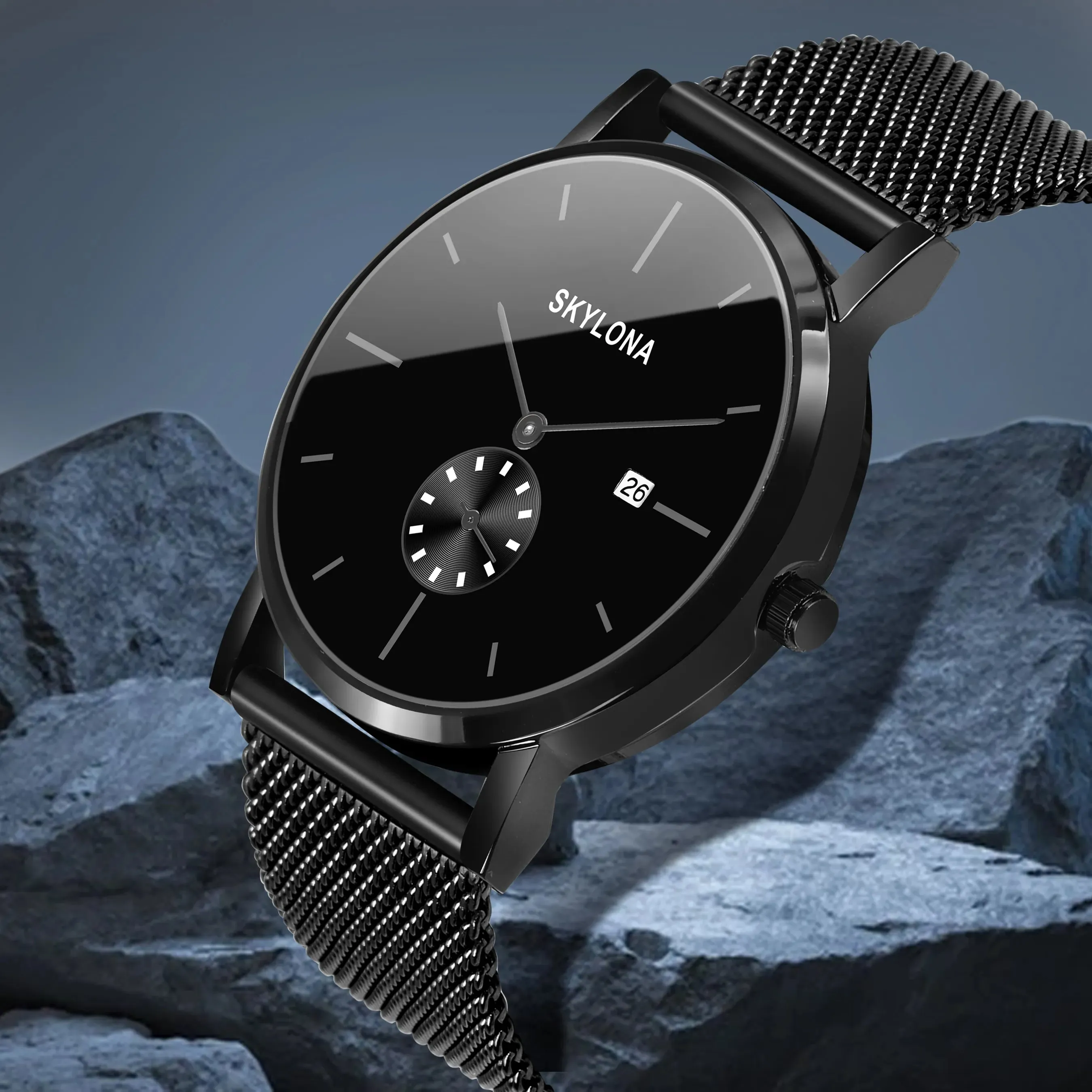 Carnival Collection Black Men Watch Small Seconds Dial 24hours