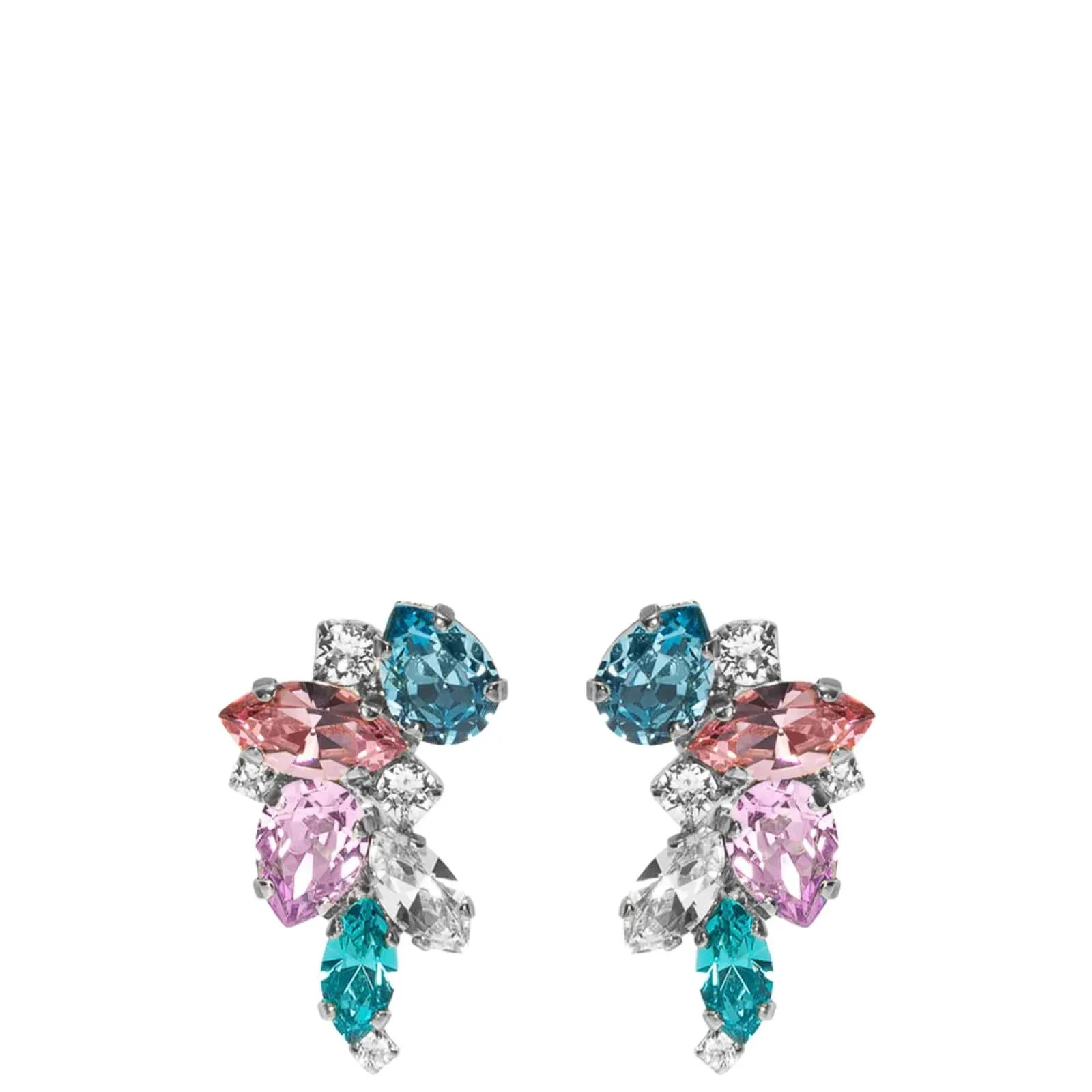 Caroline Svedbom Silver Demi Earrings - Pastel Combo