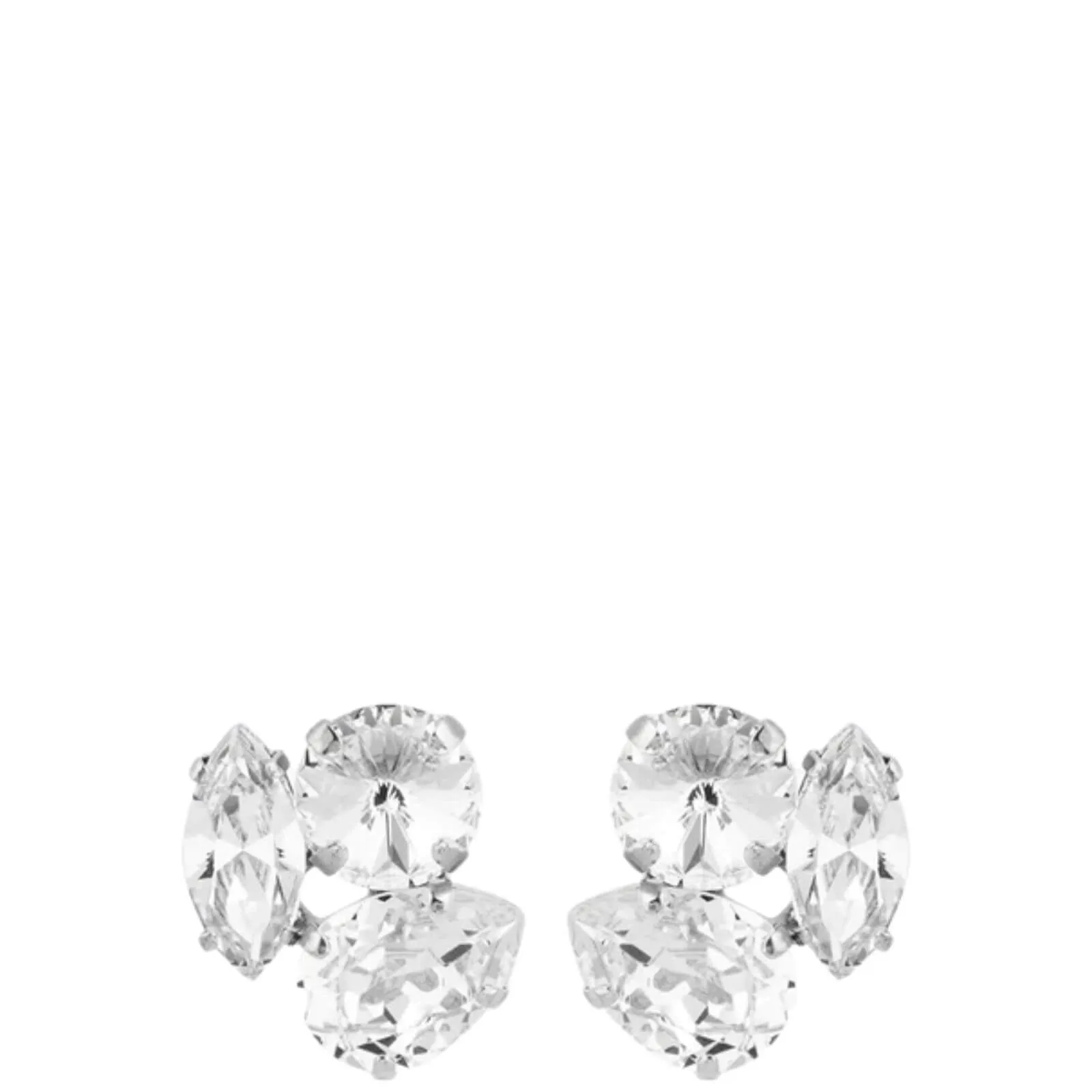 Caroline Svedbom Silver Jolie Earrings - Clear Crystal
