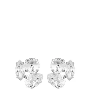 Caroline Svedbom Silver Jolie Earrings - Clear Crystal