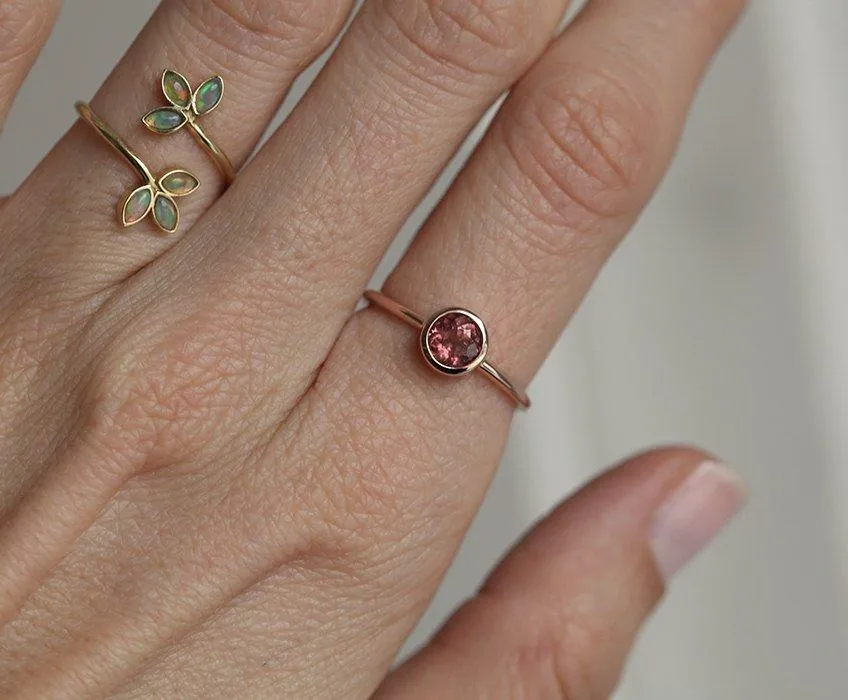 Carter Round Garnet Ring