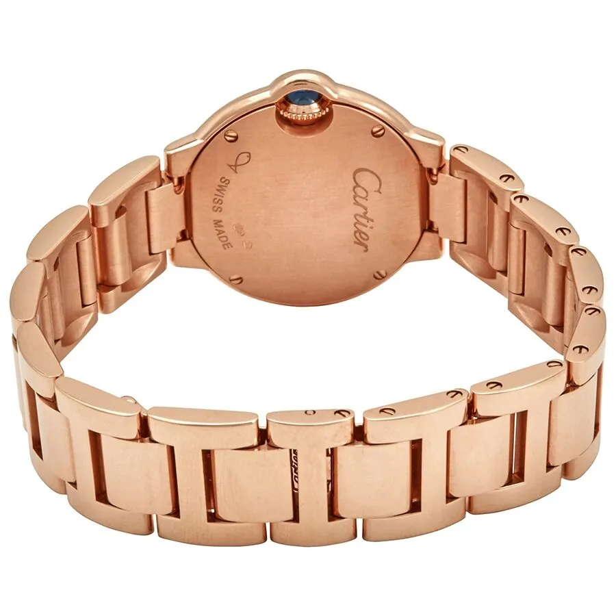 Cartier Ballon Bleu Silver Dial 18k Rose Gold Ladies Watch WE902025