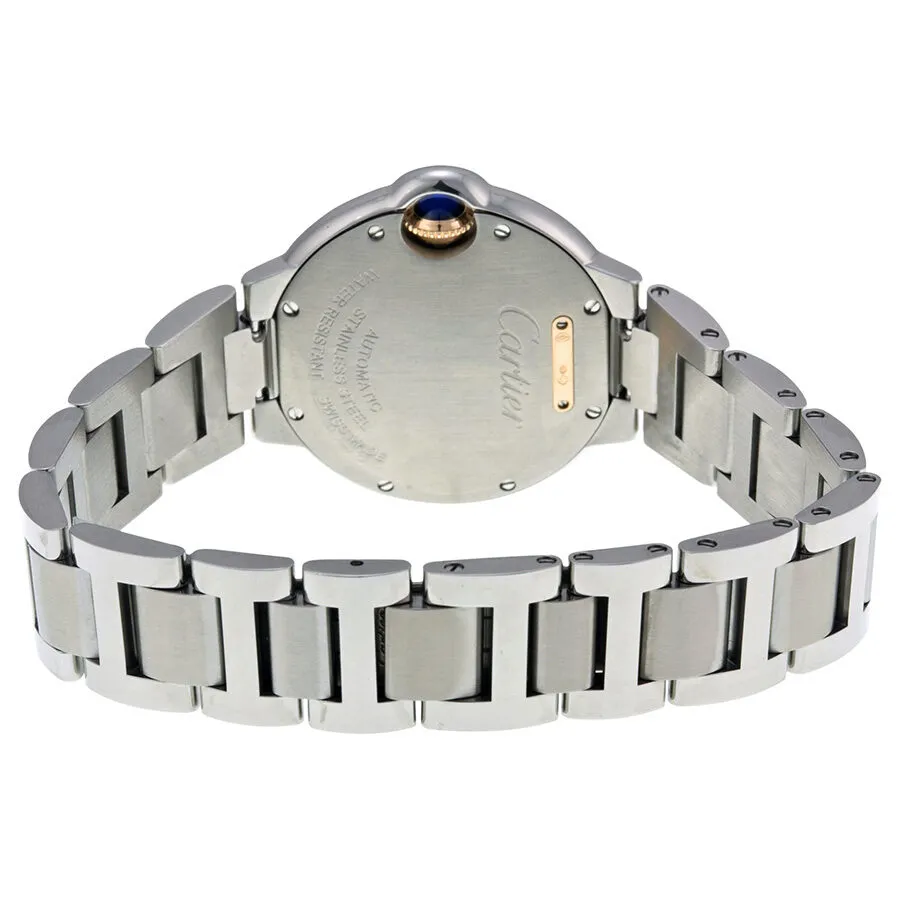 Cartier Ballon Bleu Silver Dial Stainless Steel Diamond Ladies Watch WE902080