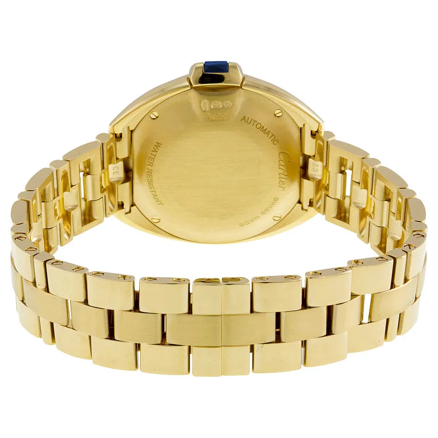 Cartier Cle Flinque Dial 18kt Yellow Gold Ladies Watch WJCL0004