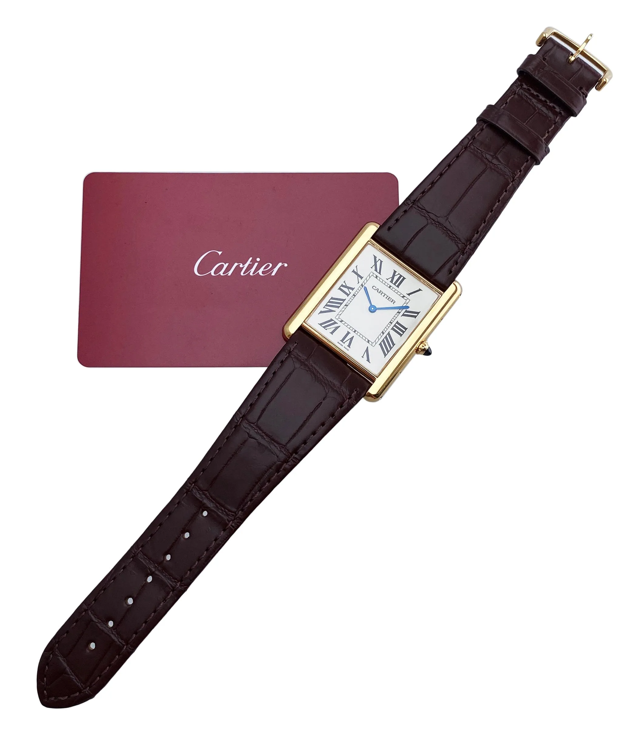 Cartier Tank Louis XL W1560017 18K Rose Gold Mens Watch Box Papers